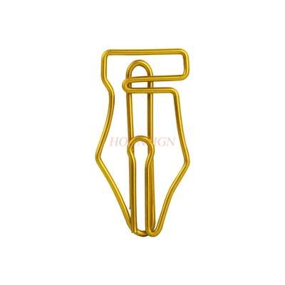 

10pcs Gold fountain pen paper clip paper clip cartoon shaped paper clip paper clip Korean pin