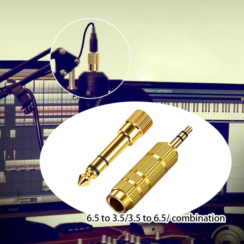 kabel jack 3.5mm to 6.5mm / Jack Aux Ke Gitar/Mic Rconnect Kepala Plug Aux / Audio AUX to 3.5mm Jack