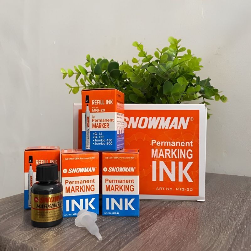 

REFILL TINTA PERMANEN SNOWMAN MIG-20 (1PAK/12BOTOL)