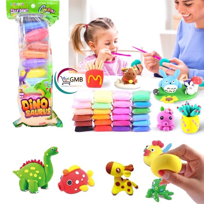MAINAN CLAY POLYMER LILIN BENTUK YL1 MAINAN CLAY KREATIF BEBAS BENTUK