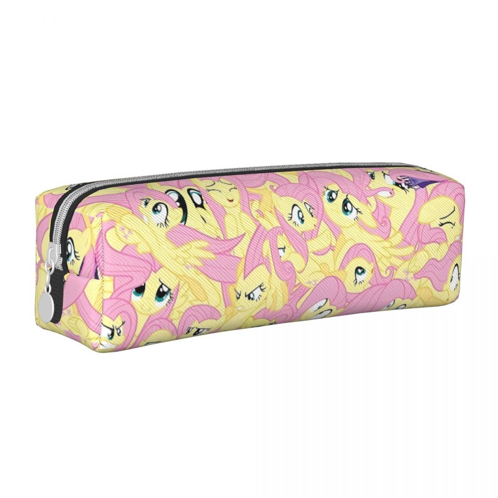 

Fluttershy Mess Pencil Case Classic Ponies Friendship is Magic Pen Holder Pencil Bags Large Storage Zipper Pencil Pouch