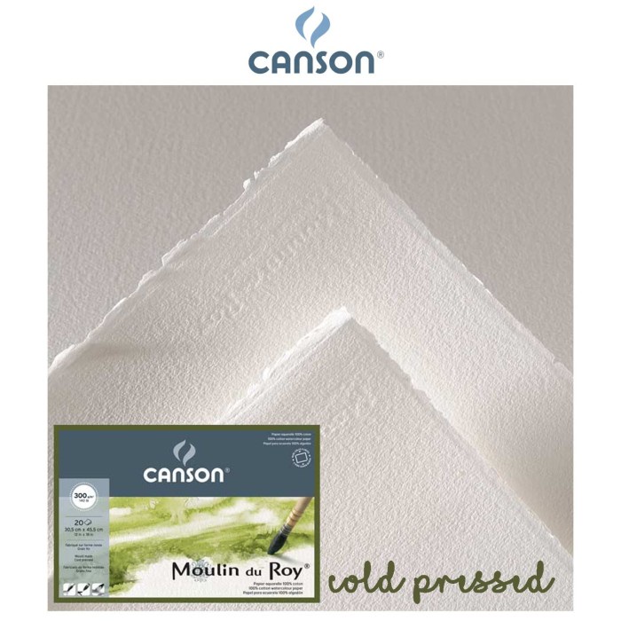 

Kertas Cat Air Canson Moulin Du Roy 30.5x45.5cm Cold Pressed Blocks