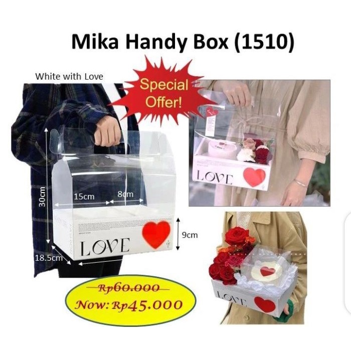

mika handy box - soft box - box bunga - bloom box - kotak bunga - Orange
