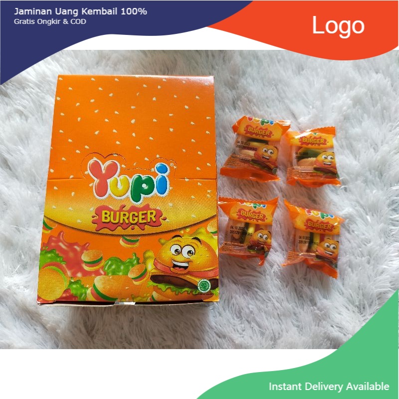 

Cemilan permen yupi Burger dan campuran