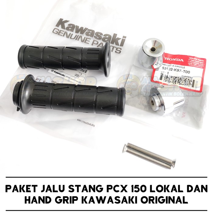 PROMO Paket Jalu Stang PCX Lokal Dan Handgrip Kawasaki Original
