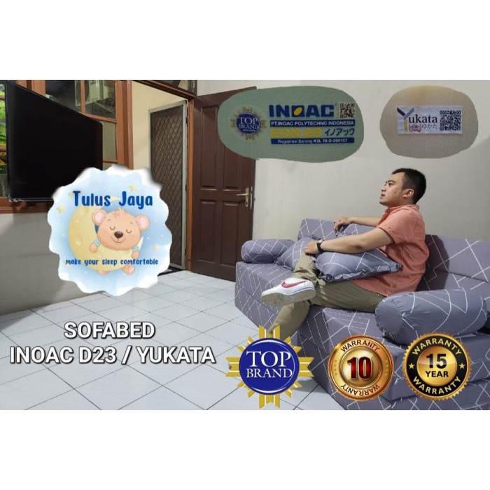 BERKUALITAS Sofabed Busa INOAC 200x180x20  INOAC D23 200x120x20