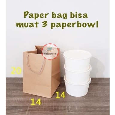 

Paperbag Coklat Polos Kode PB Ada Tali / Tas Belanja (1 lbr) - PB14 (20x14x14) - FasyAnita Mart Denpasar