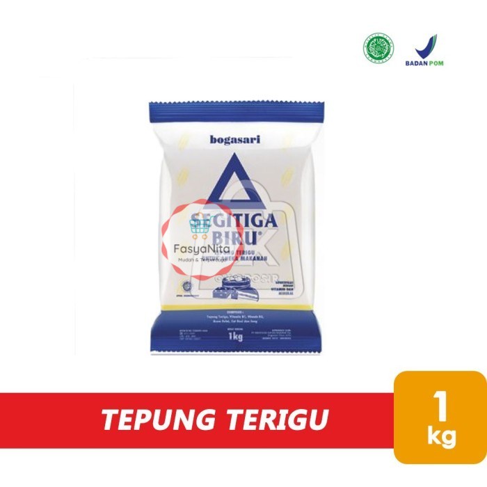 

Tepung Terigu SEGITIGA BIRU 1Kg [ Protein Sedang ] KEMASAN - FasyAnita Mart Denpasar