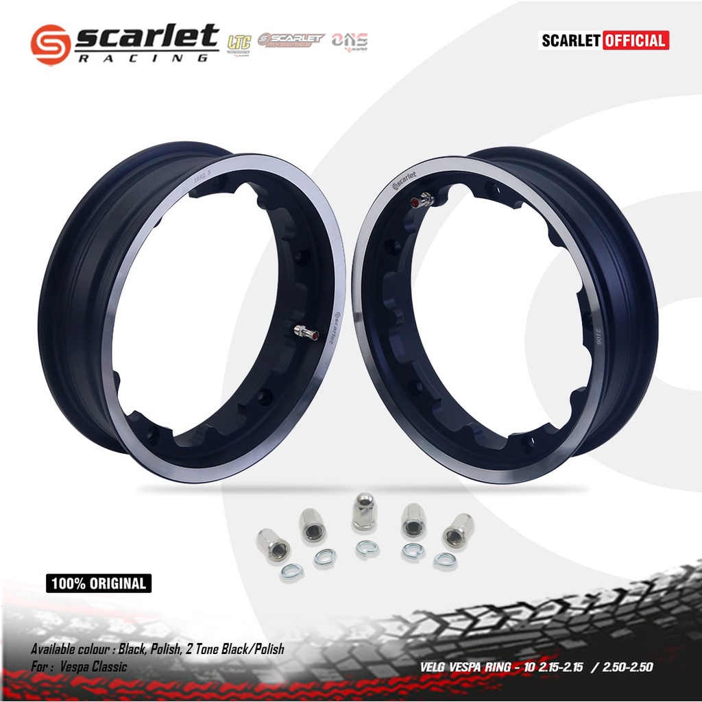 SCARLET RACING - Velg Pelek Rim Alloy Vespa Ring 10
