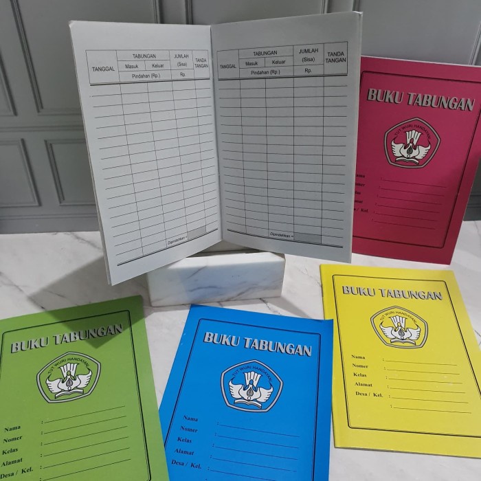 

50pc buku tabungan sekolah/tabungan anak