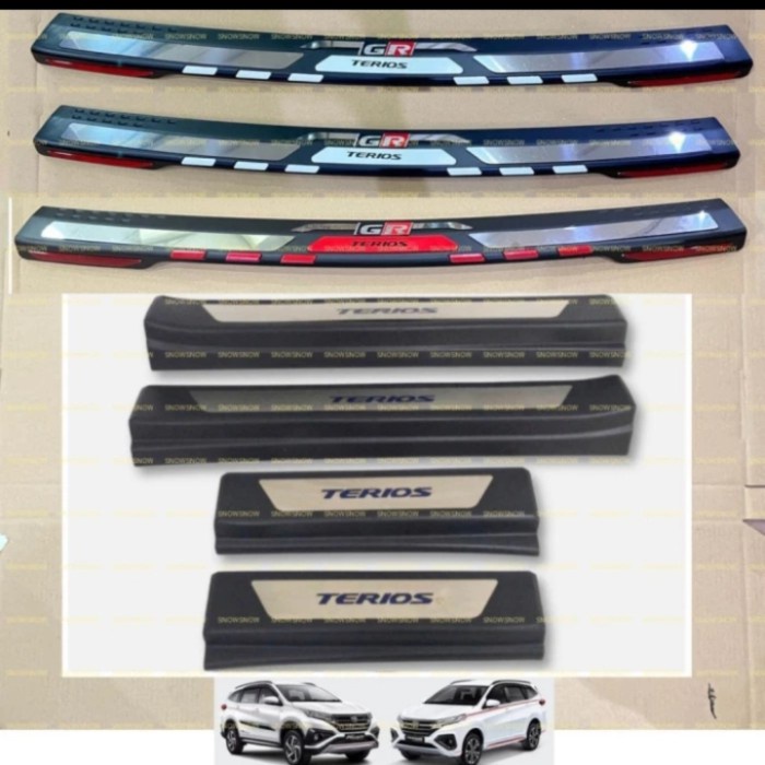 All new Terios 2018-2024 paket sillplate samping dan belakang Aksesoris mobil