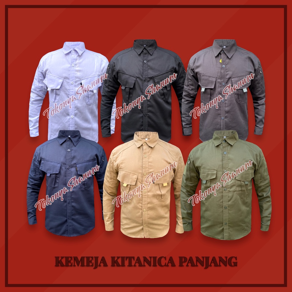 Kemeja Tactical Kitanica Lengan Panjang - Kemeja Kitanica Katun Murah