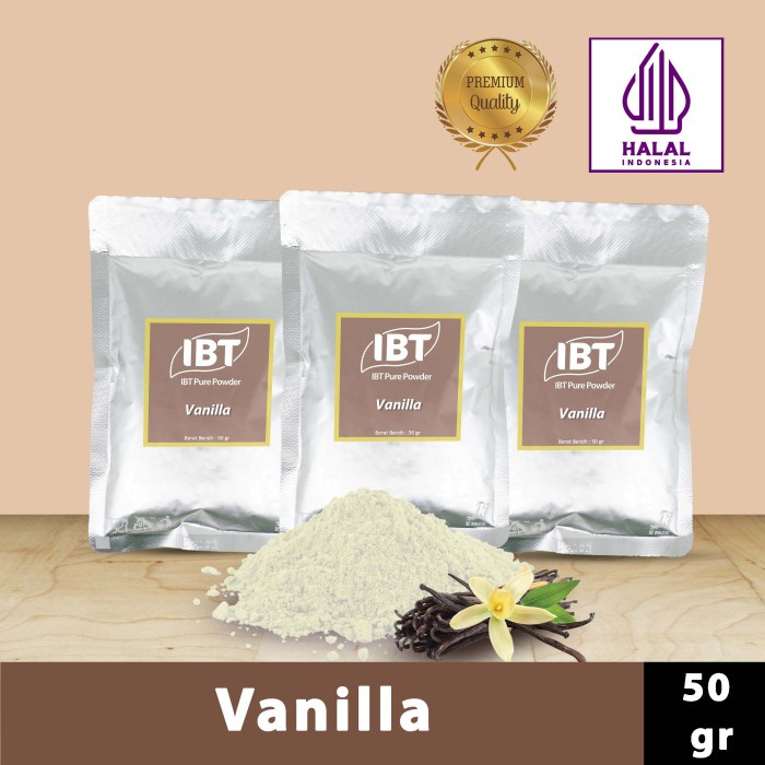 

JKL0182 Pure Vanilla Powder Murni Bubuk Import Makanan Kue 50 gr