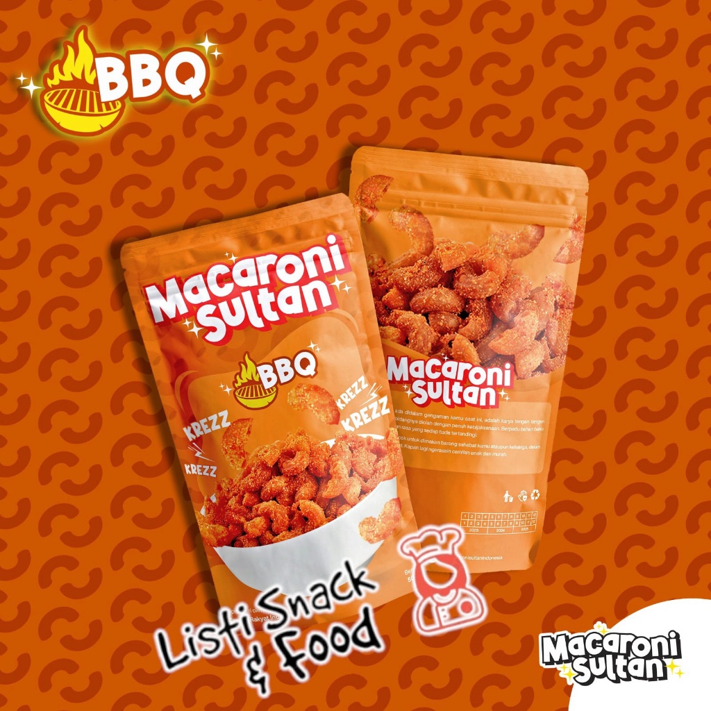 

Macaroni Sultan Rasa Barbeque / Makaroni Sapi Panggang / Cemilan Gurih Enak 50 Gr