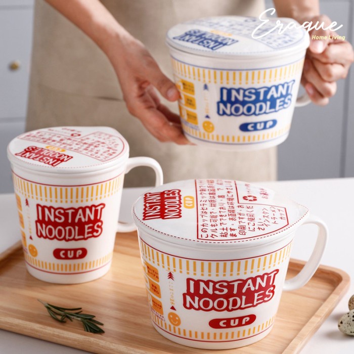 Instant Noodle Bowl / Mangkok Mangkuk Mie Ramen Ramyeon Instan Keramik Korea Jepang Lucu Imut Aesthe