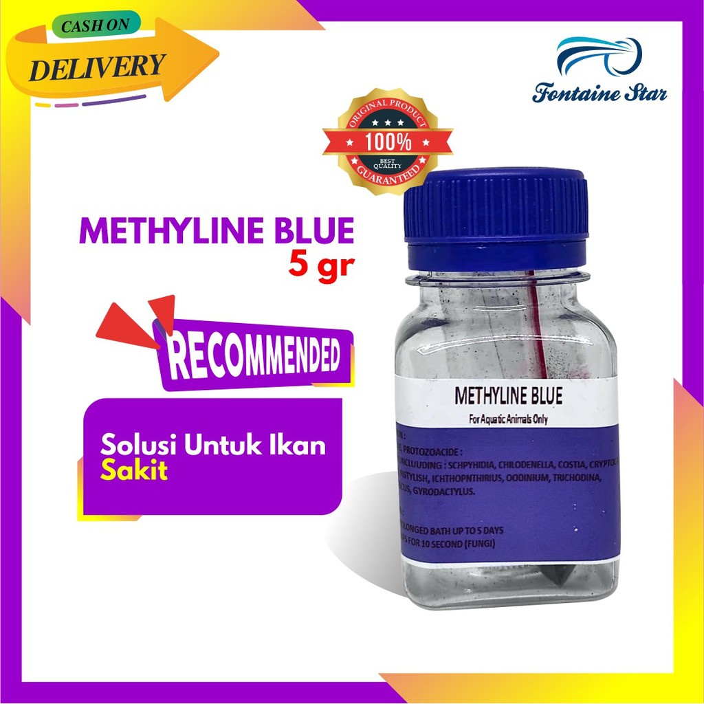 Promo Obat Biru Ikan Methyline Blue Obat Jamur Kutu Jarum Cupang Gupy