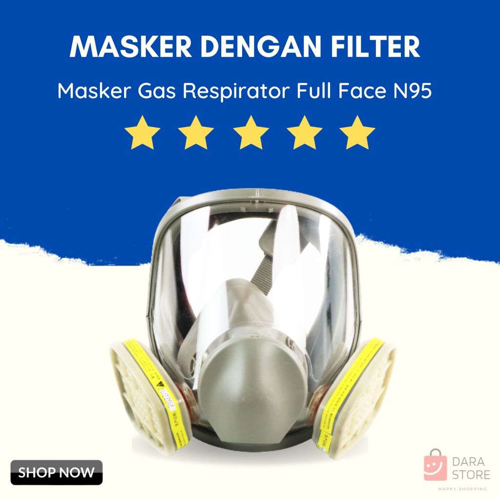 Masker Filter Gas Full Face Respirator Mask with N95