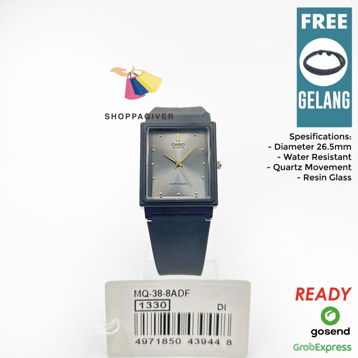 JAM TANGAN CASIO ORIGINAL MQ-38 / MQ-38-8A / MQ-38-8ADF BERGARANSI