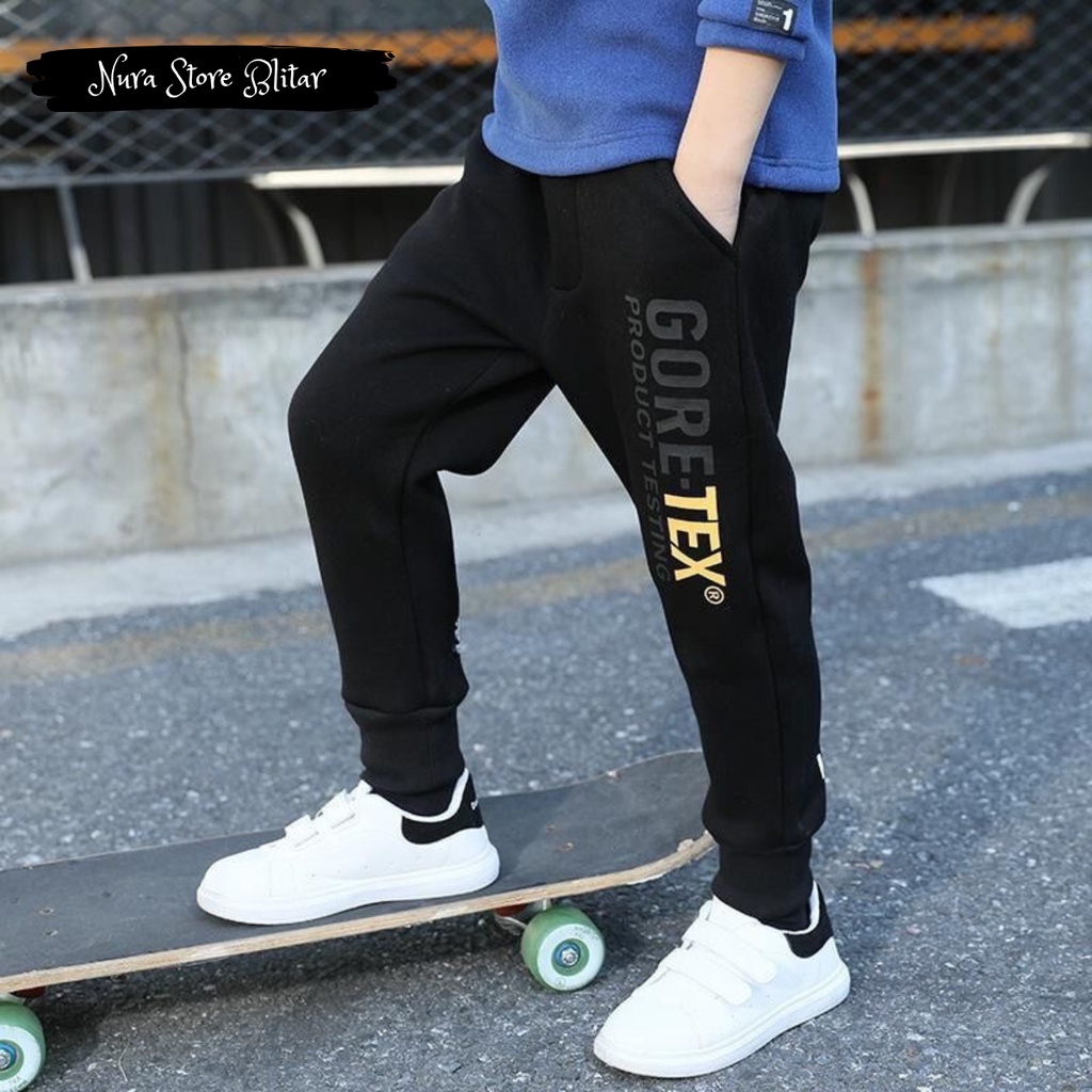 Jogger Pants Celana Anak Laki Laki Perempuan Panjang Training Trening Ukuran Tanggung Remaja Umur 1 