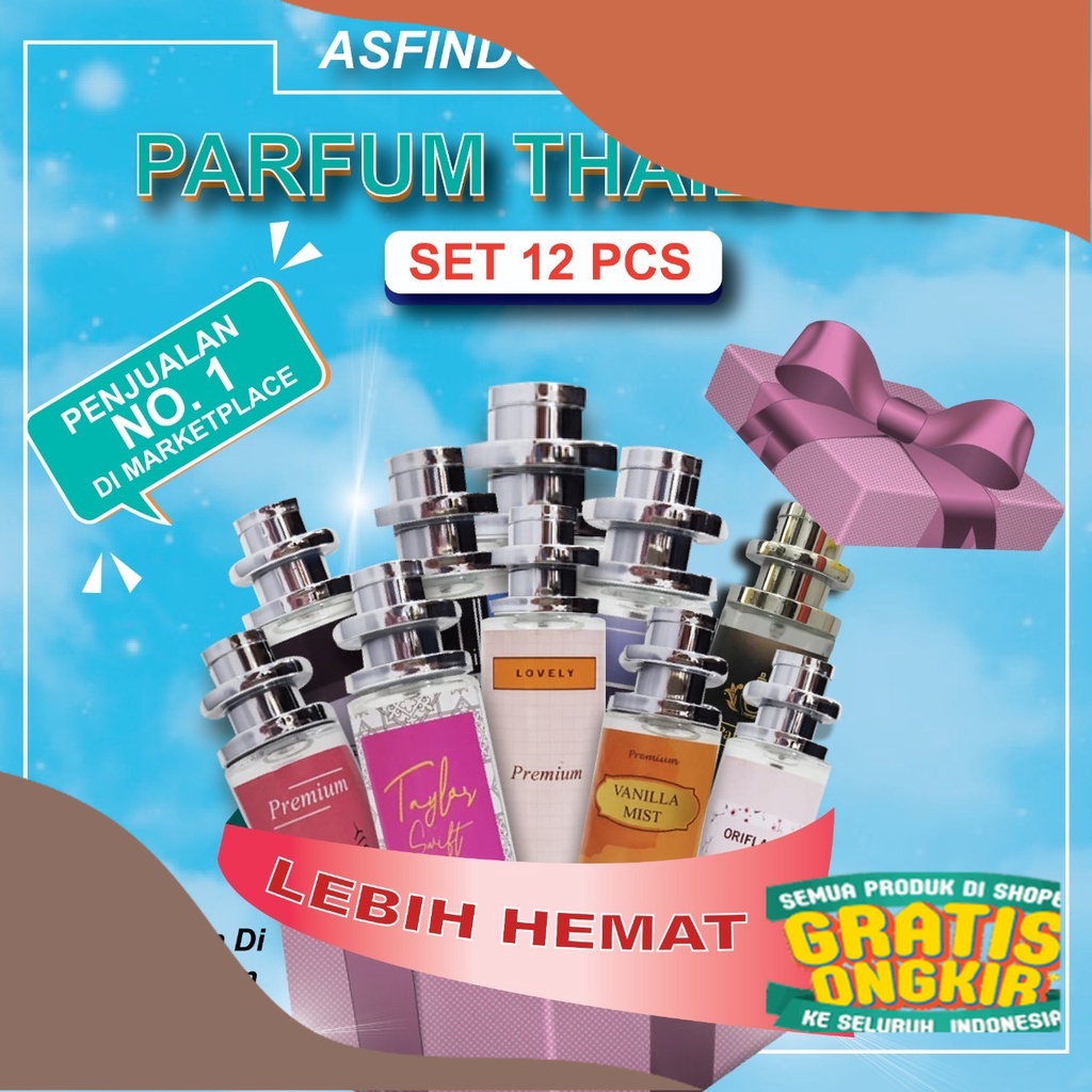 PAKET USAHA BUNDLING BELI 1 DAPAT 12 PCS PARFUM THAILAND 30ML/ Baru kekinian