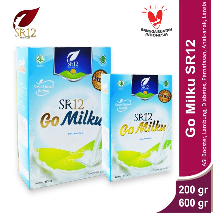 

a Gomilku SR12 Putih dan Coklat / Go Milku SR 12 Susu Kambing Ettawa - Putih, 200 gr