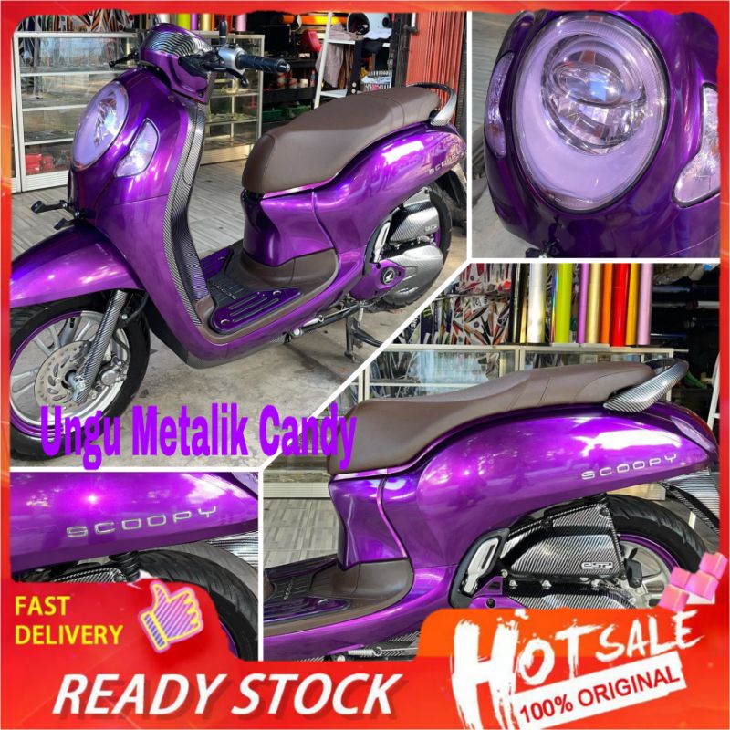 Stiker Skotlet Metalik Ungu Candy Skotlet Metalik Scotlet Biru Metalic Skotlet Motor Metalik