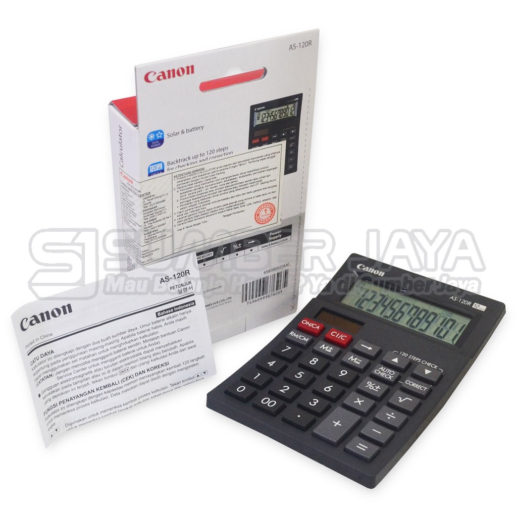 

Calculator Kalkulator CANON AS 120 R Check Correct AS-120R 12 Digit