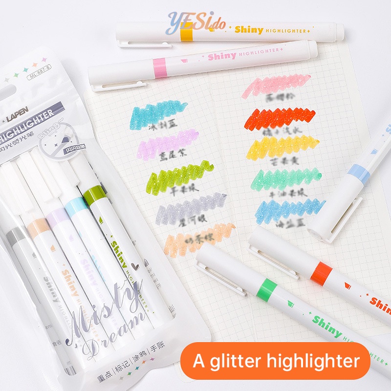 

COD✨ Pena Penyorot Glitter Spidol Akrilik Penanda Buku Besar Tangan Siswa-YES