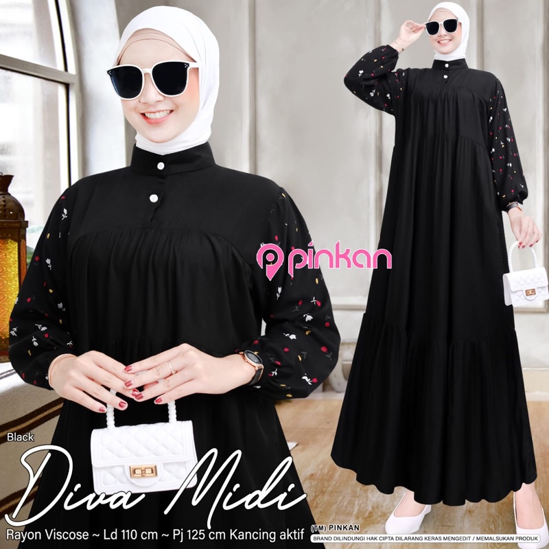 BAJU WANITA TERLARIS HUMAIRA MOZA AMENA HARUKA DIVA MORENA #2 MIDI - GAMIS MUSLIMAH - DRESS BUSUI LD