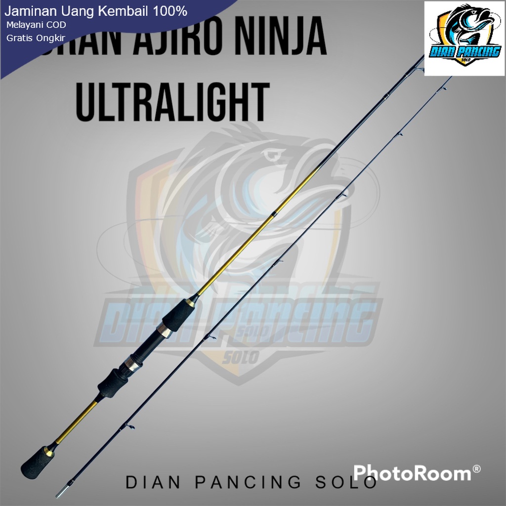 Joran Pancing AJIRO Ninja UL bahan fiber solid