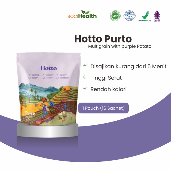 

Hotto Purto Multigrain with Purple Potato Pouch Bundling - Hidup sehat