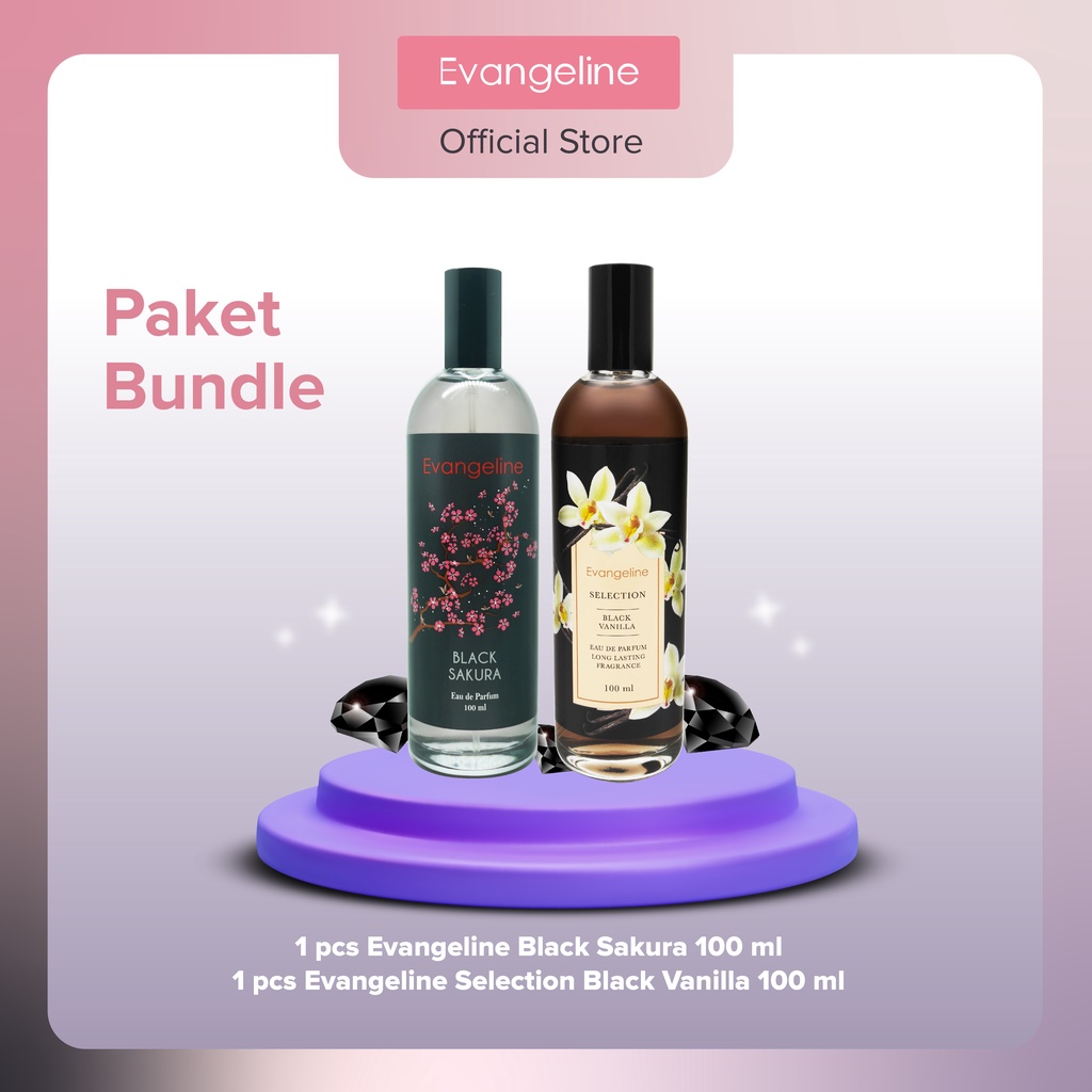 Paket Bundle Black Sakura 100ml & Black Vanilla 100ml