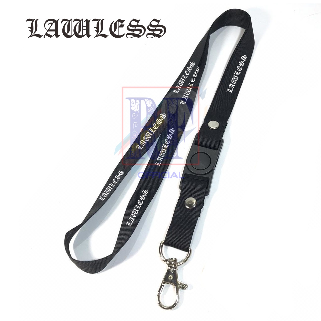 

Gantungan kunci LAWLESS JAKARTA BAND tali lanyard band gantungan leher id card name tag