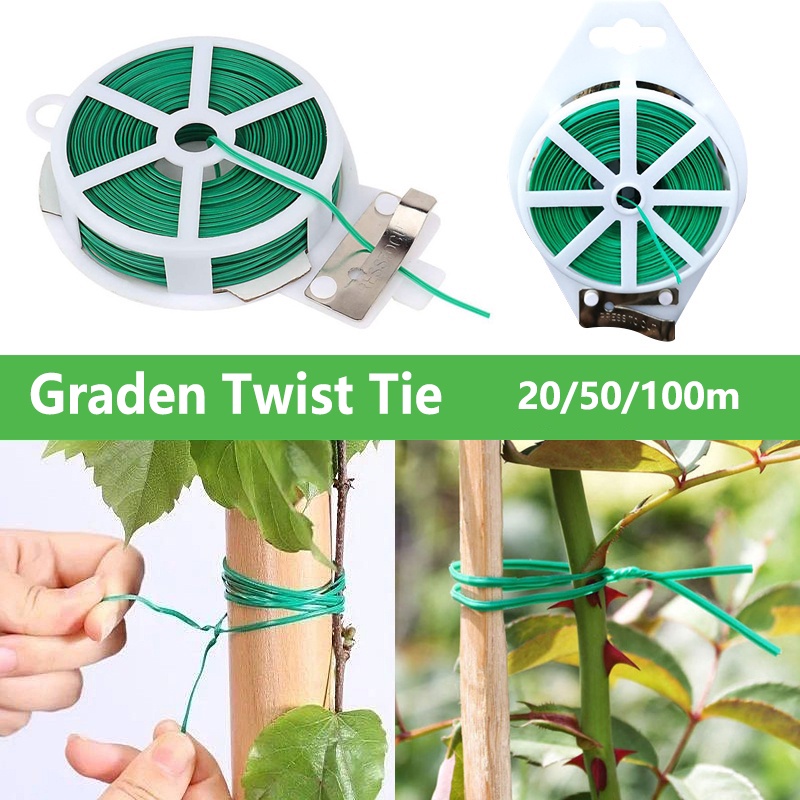 Garden Twist Tie 20/50/100M Kawat Pengikat Kabel Twist Tie 50M Kawat Twist Tie