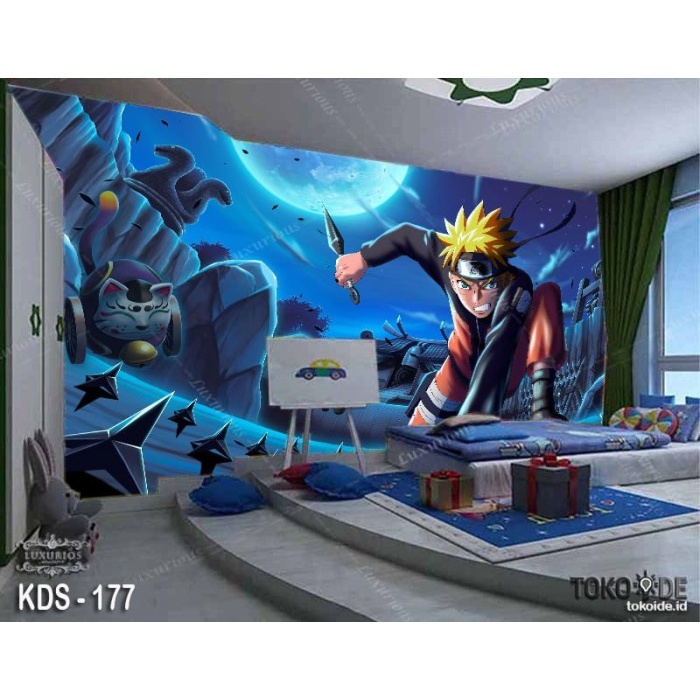MURAH-  Wallpaper Dinding 3D Custom Anime One Piece Naruto - KDS 175, Banner- 1.2.23