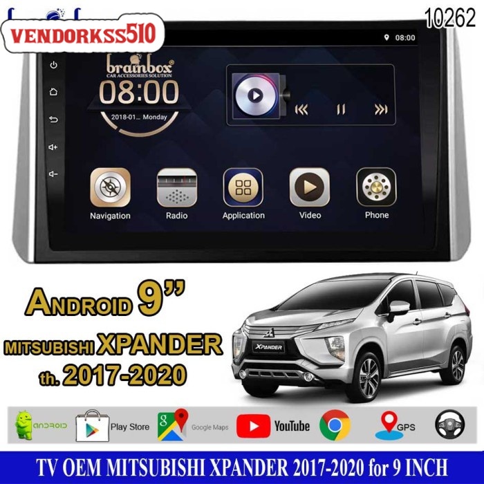 Brainbox TV Mobil OEM Mitsubishi Xpander Android Headunit Tape Mobil