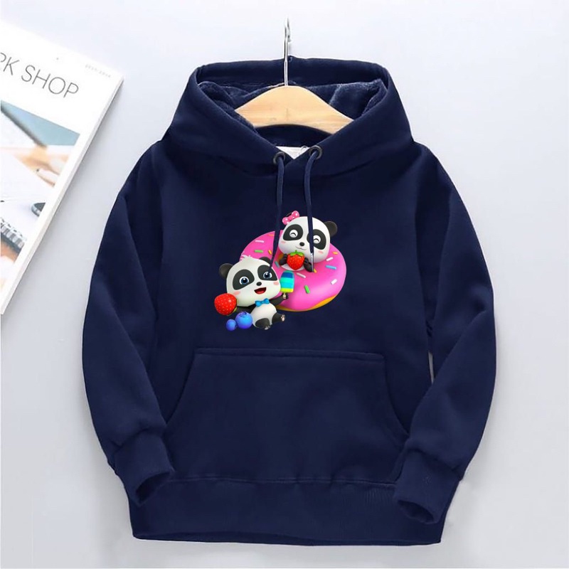 Sweater Hoodie Anak Laki Laki/Prempuan Hoodie Panda Donat Sweater Jaket Anak Unisex