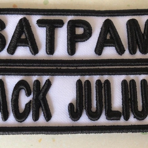 Bordir BORDIR NAMA TIMBUL VELCRO, PAKAI KAIN DASARAN WARNA, BORDIR TIMBUL ANGKATAN, BORDIR TIMBUL PO