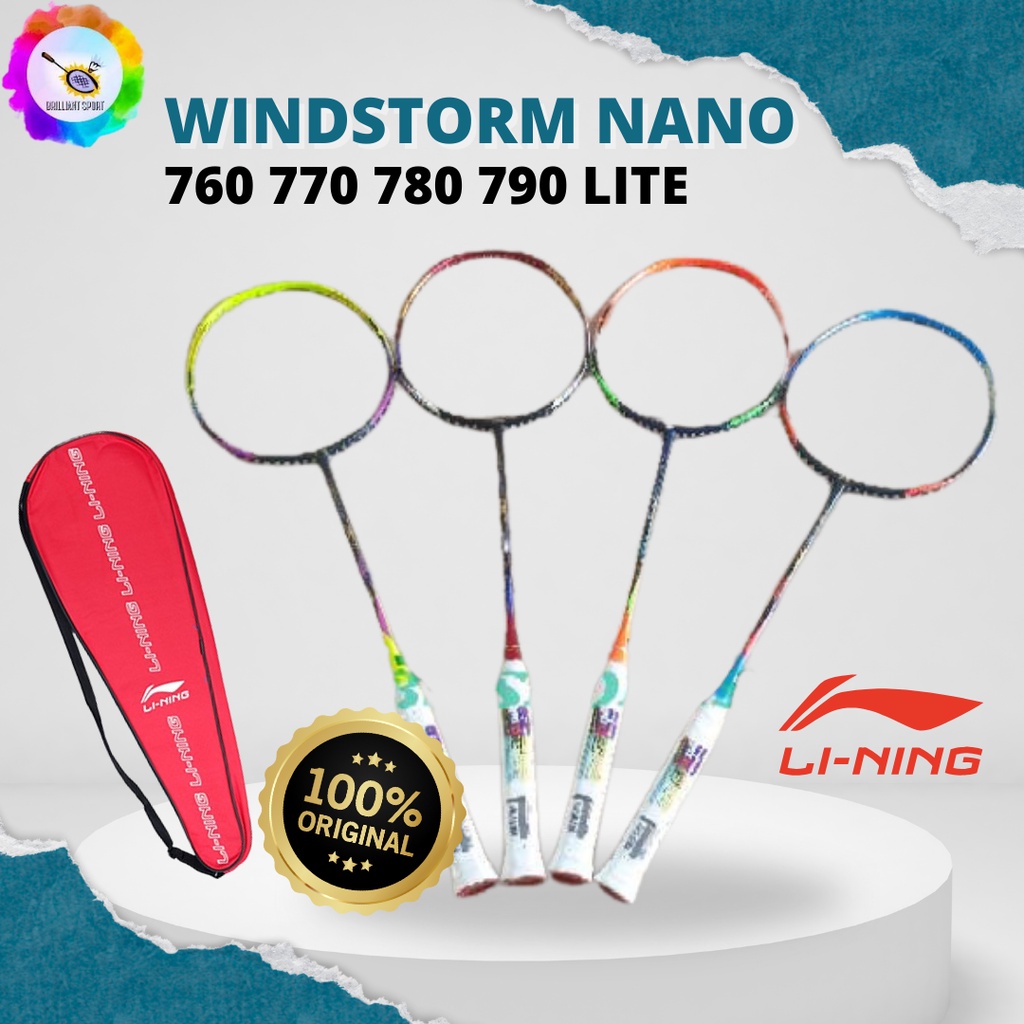 RAKET BADMINTON RAKET LINING WINDSTORM NANO 760 770 780 790 LITE ORIGINAL 100%