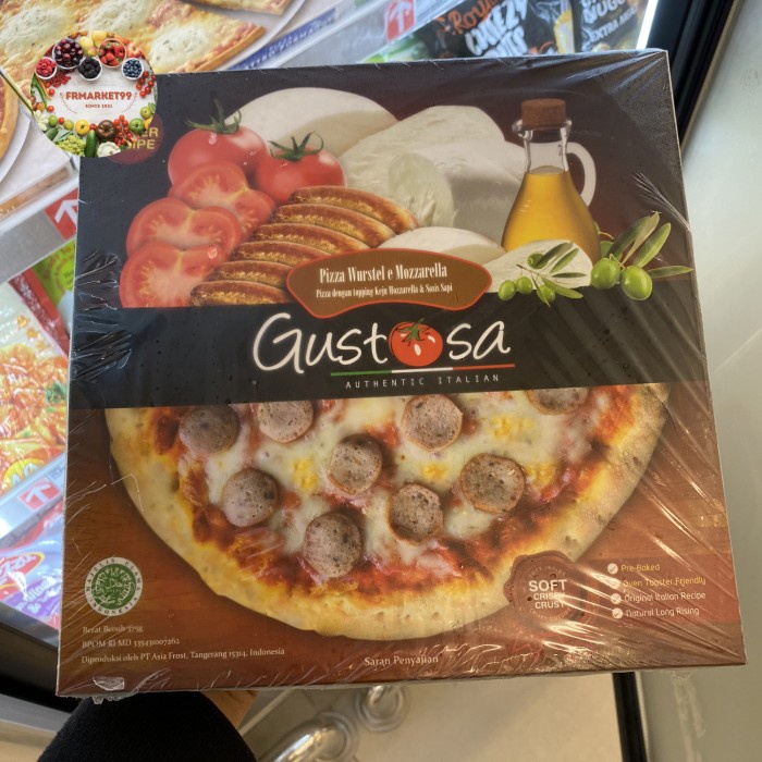 

Gustosa Pizza Wurste E Mozzarella Pizza Frozen 375 grm