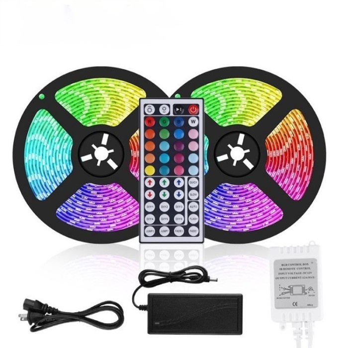 DL87 PAKET LAMPU LED STRIP 2835/5050 RGB REMOTE LAMPU HIAS LAMPU KAMAR - LED 5050 10M