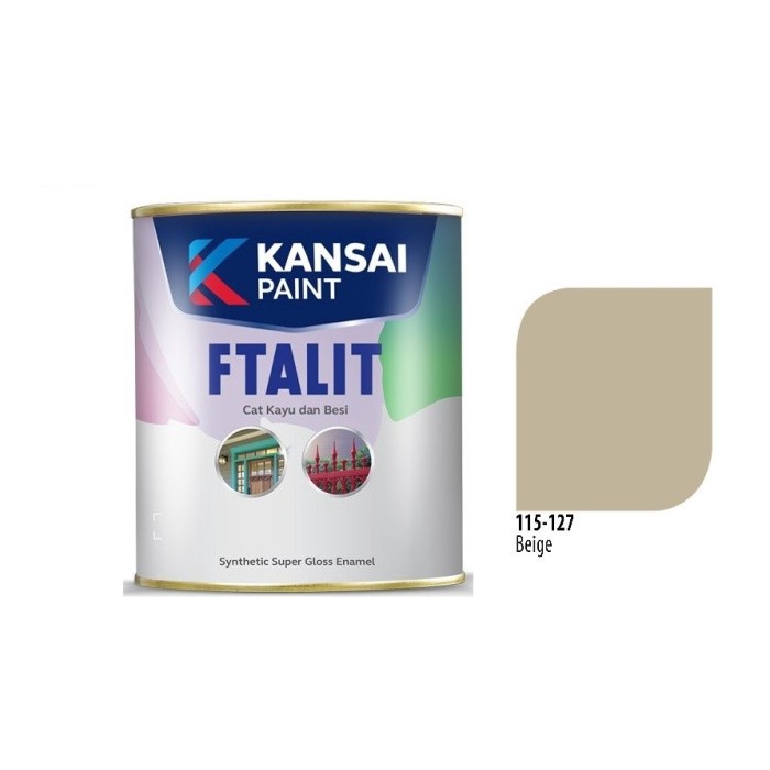 Cat Ftalit 127 Beige Kansai 1 Ltr / Cat Kayu & Besi / Cat Abu