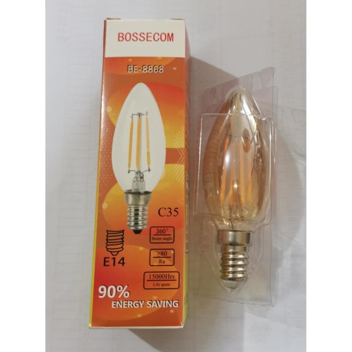 Lampu LED Candle filament bulb Hias Lilin C35 E14 4Watt 4wat 4W MJ27