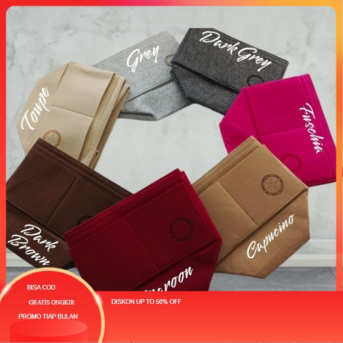 Universal Dual in Bag Organizer for MultiBranded Bag / Daleman Tas - Fuschia, Medium D2