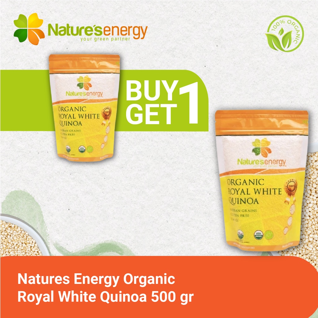 

Natures Energy Organic Royal White Quinoa 500 gr Buy 1 Get 1 Free