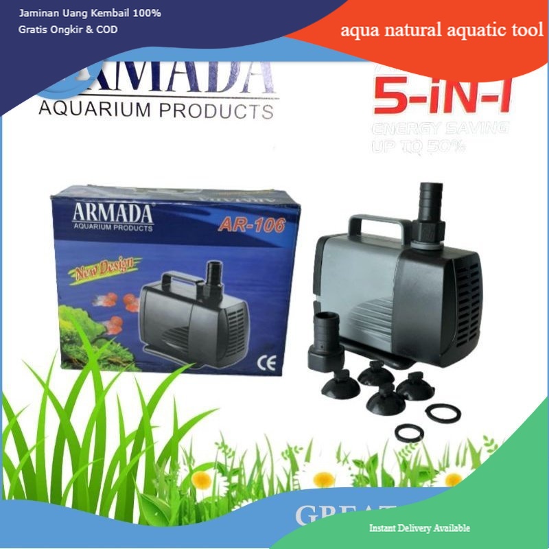 ARMADA AR 106 POMPA CELUP AIR AQUARIUM KOLAM MESIN KOLAM
