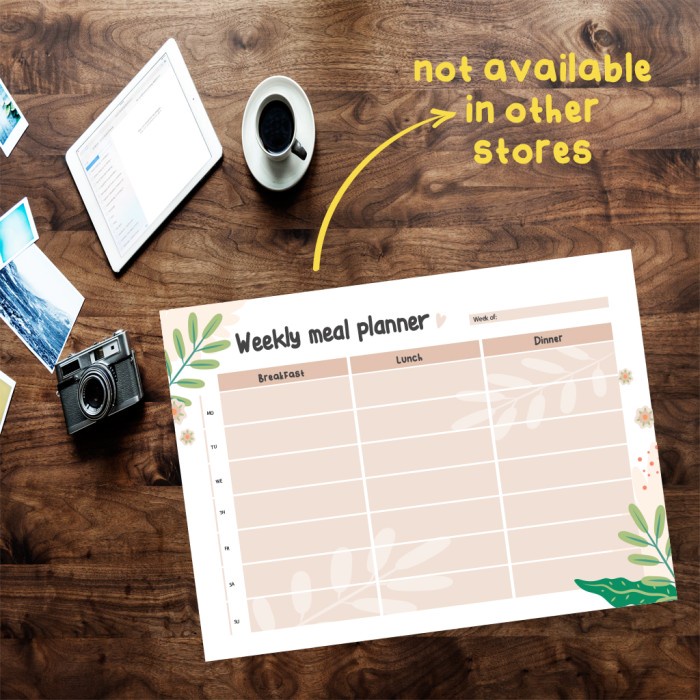 

magnetic meal planner magnet kulkas tempel weekly planner size 20x30 - 1 ing list, 20x30cm