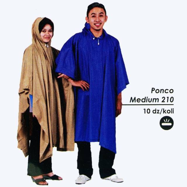 Jas hujan ponco gajah - jas hujan ponco jumbo - jas hujan ponco tebal-Jas Hujan Murah Ponco Medium