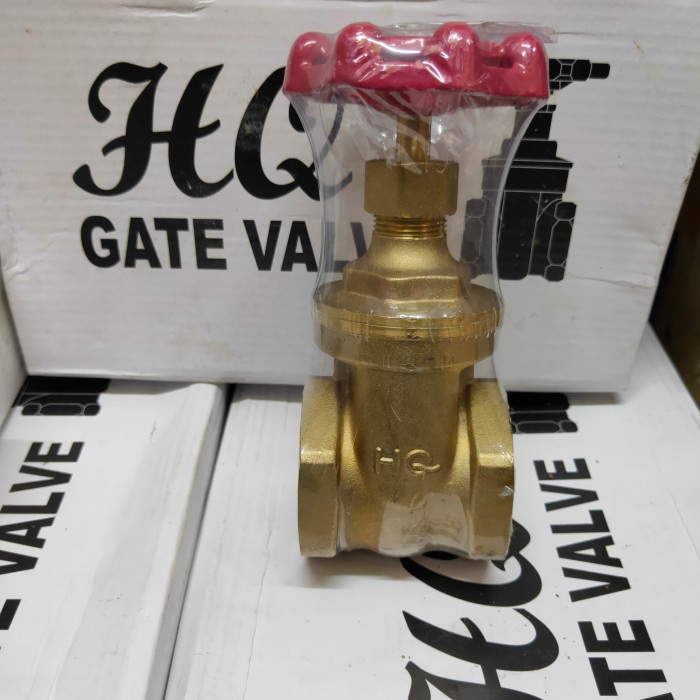 GATE VALVE BRASS KUNINGAN HQ 1/2 INCH -smt
