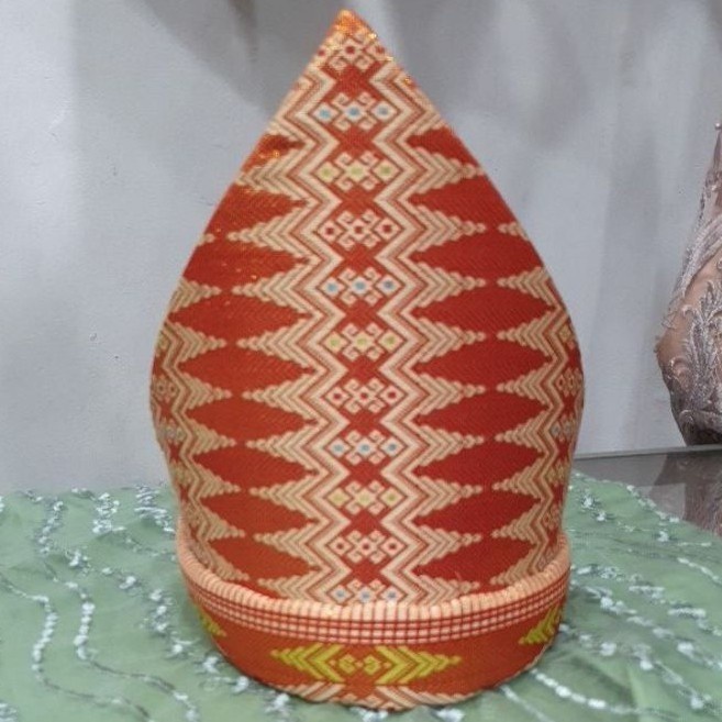 topi tanjak adat melayu / topi segitiga padang - SONGKET, Anak